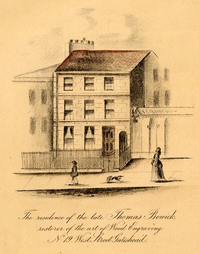 The Residence of the late Thomas Berwick, No. 19, West Street, Gateshead by English School